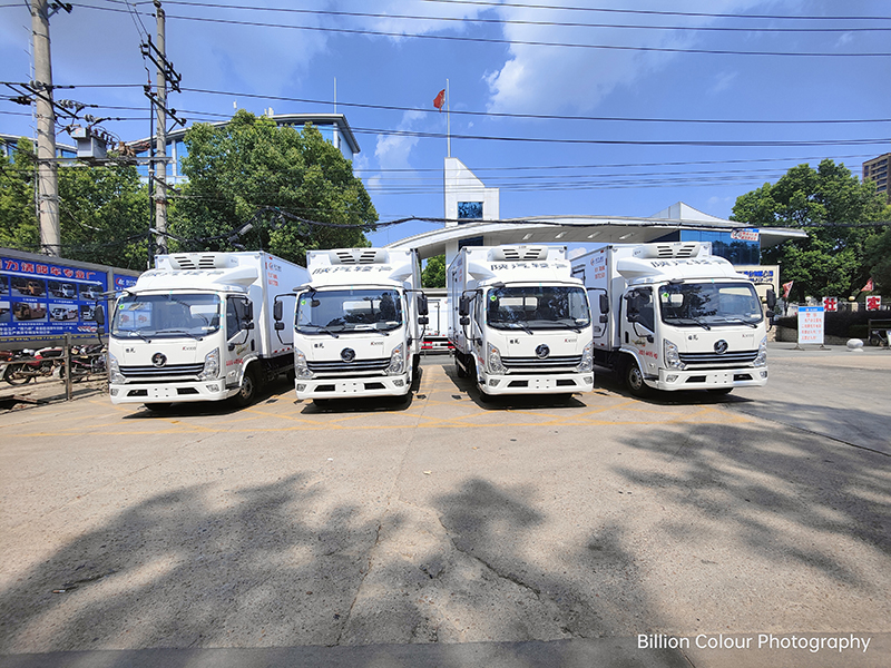 西藏拉薩食品公司采購一批4.2米陜汽德龍冷藏車發車中
