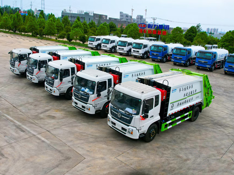 東風天錦14方10噸壓縮垃圾車批量發車圖片組